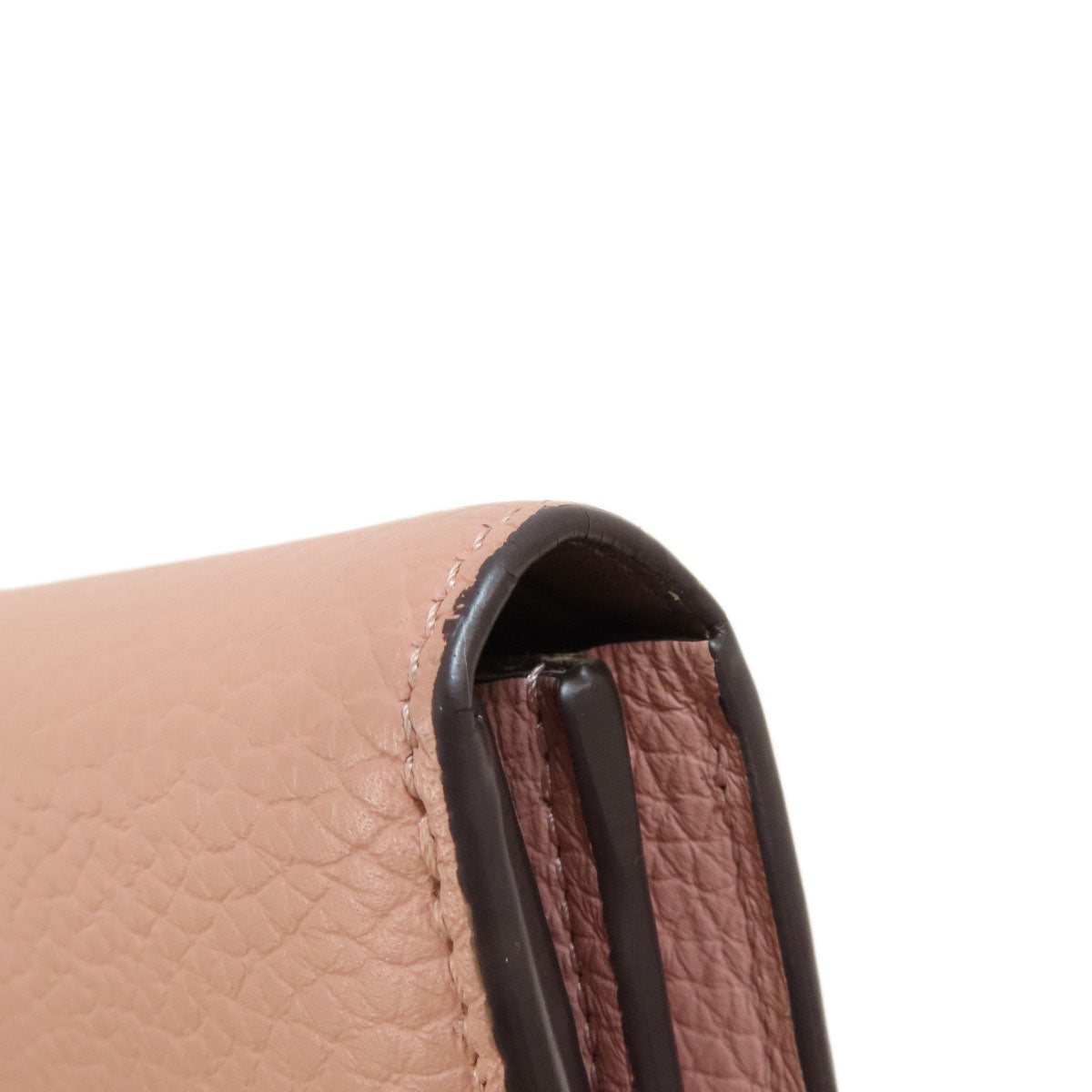 LOUIS VUITTON Long Wallet Purse M63103 Taurillon Clemence pink Portefeuille comet Women Used Authentic