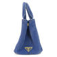 PRADA Handbag B2439G canvas blue Canapa mini 2 WAY Women Used Authentic