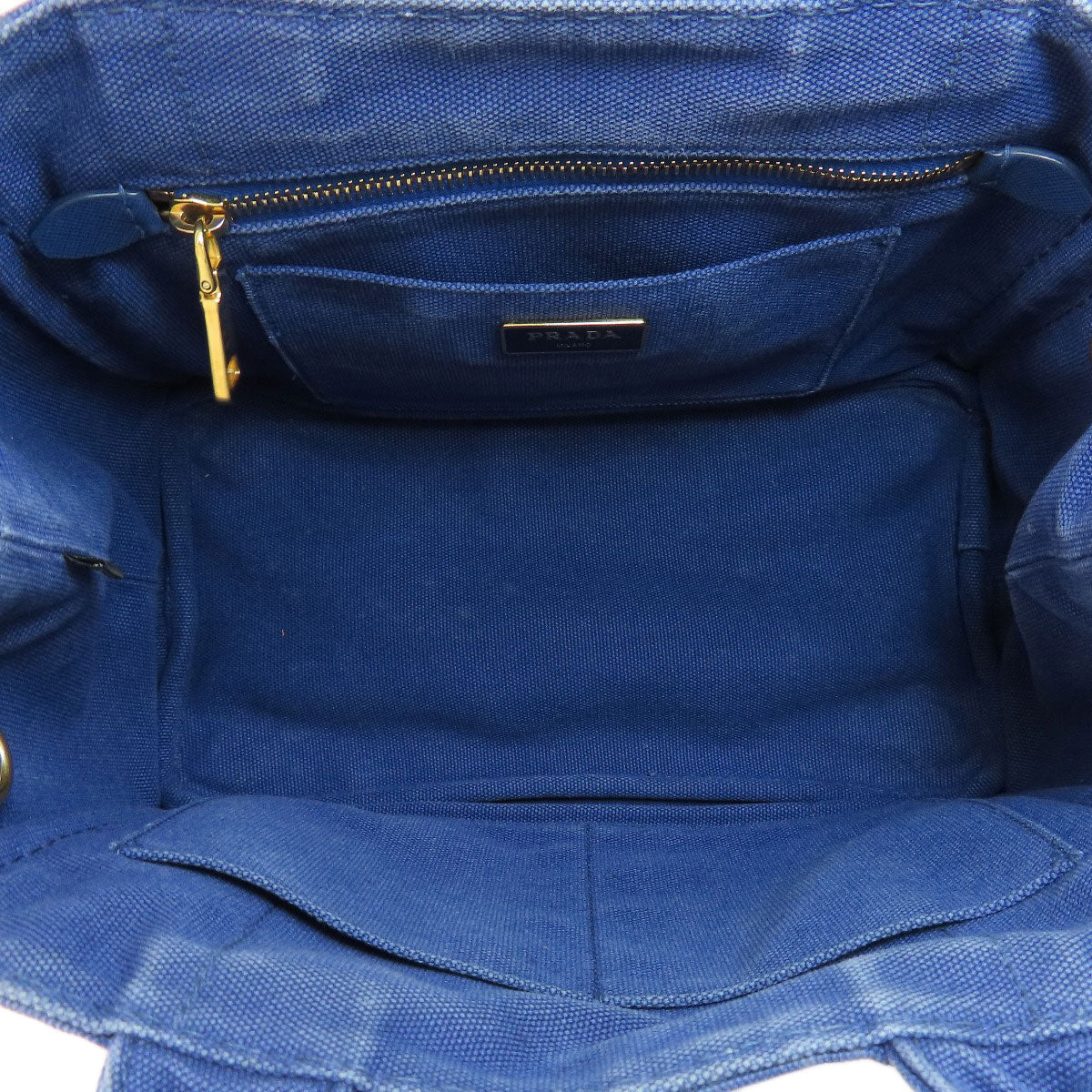 PRADA Handbag B2439G canvas blue Canapa mini 2 WAY Women Used Authentic