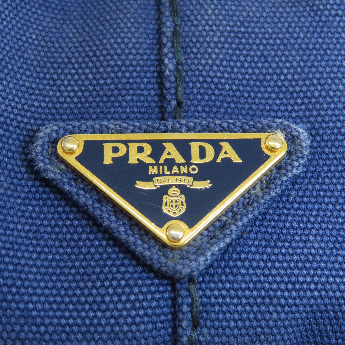 PRADA Handbag B2439G canvas blue Canapa mini 2 WAY Women Used Authentic