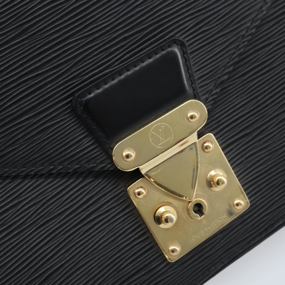 LOUIS VUITTON Dragonne Clutch Bag Epi Series Black Noir