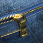 PRADA Tote Bag B1877B denim blue Canapa Women Used Authentic