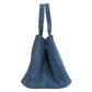 PRADA Tote Bag B1877B denim blue Canapa Women Used Authentic