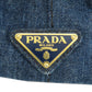 PRADA Tote Bag B1877B denim blue Canapa Women Used Authentic