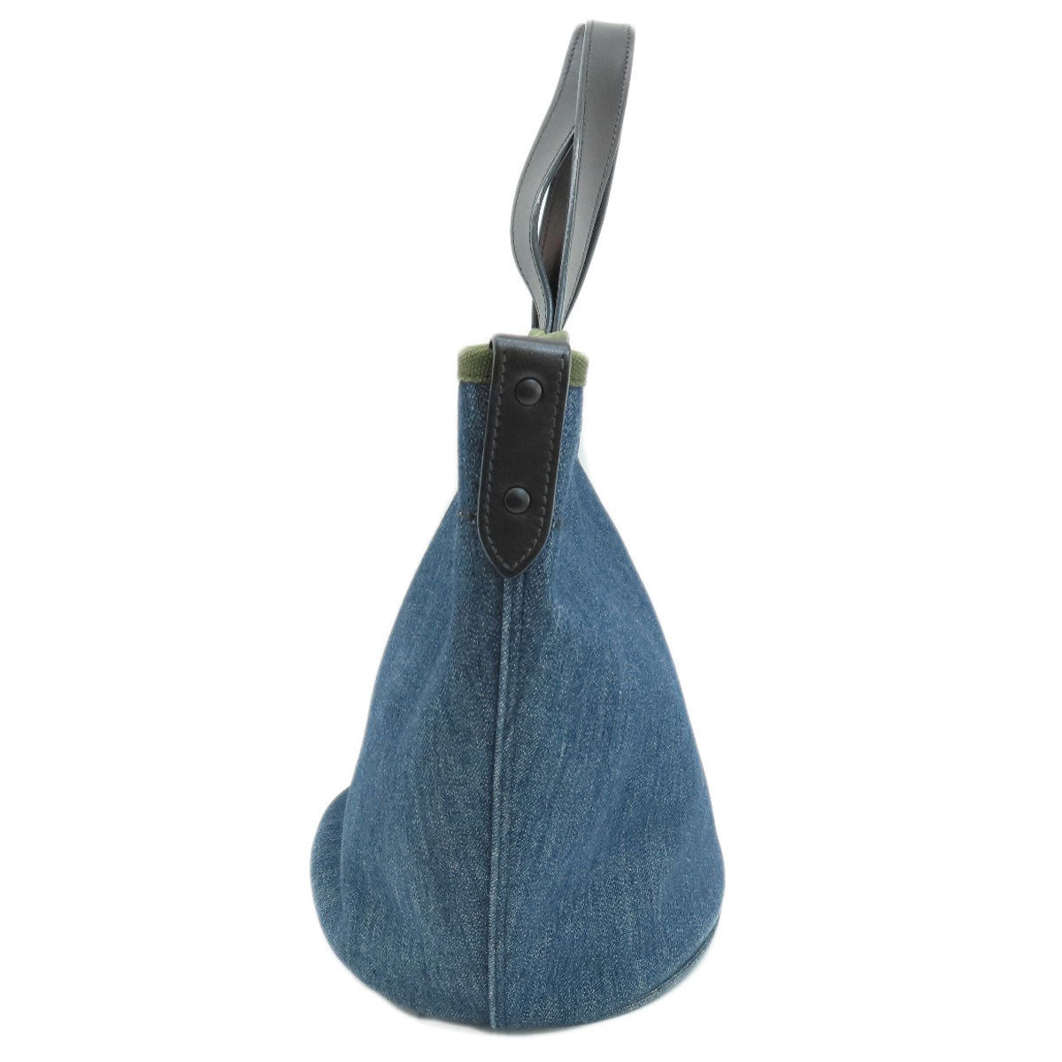 PRADA Handbag 1BG244 denim Navy Bucket type 2WAY Women Used Authentic