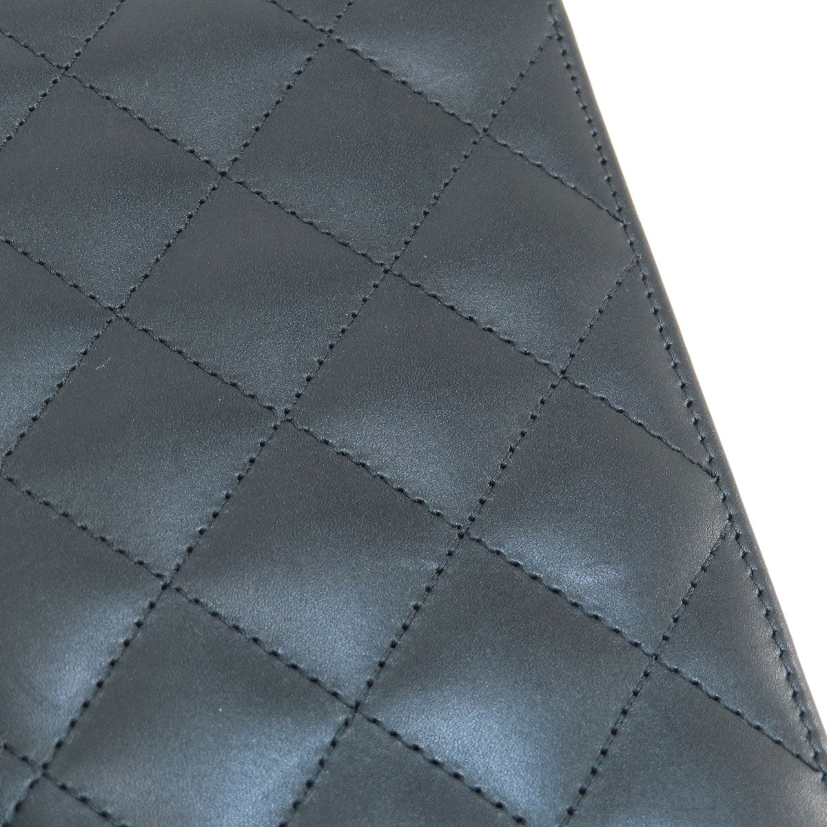 CHANEL Long Wallet Purse Calfskin black Cambon Line SilverMetal
