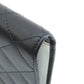 CHANEL Long Wallet Purse Calfskin black Cambon Line SilverMetal