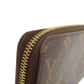 LOUIS VUITTON Long Wallet Purse M60017 Monogram canvas Brown Zippy Wallet Old Monogram Women Used Authentic