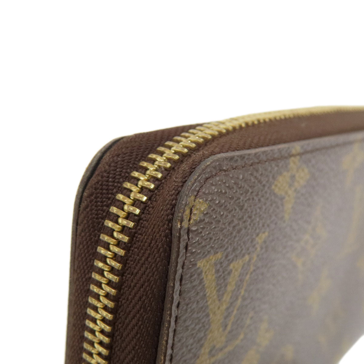 LOUIS VUITTON Long Wallet Purse M60017 Monogram canvas Brown Zippy Wallet Old Monogram Women Used Authentic