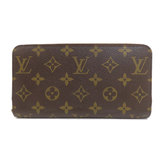 LOUIS VUITTON Long Wallet Purse M60017 Monogram canvas Brown Zippy Wallet Old Monogram Women Used Authentic