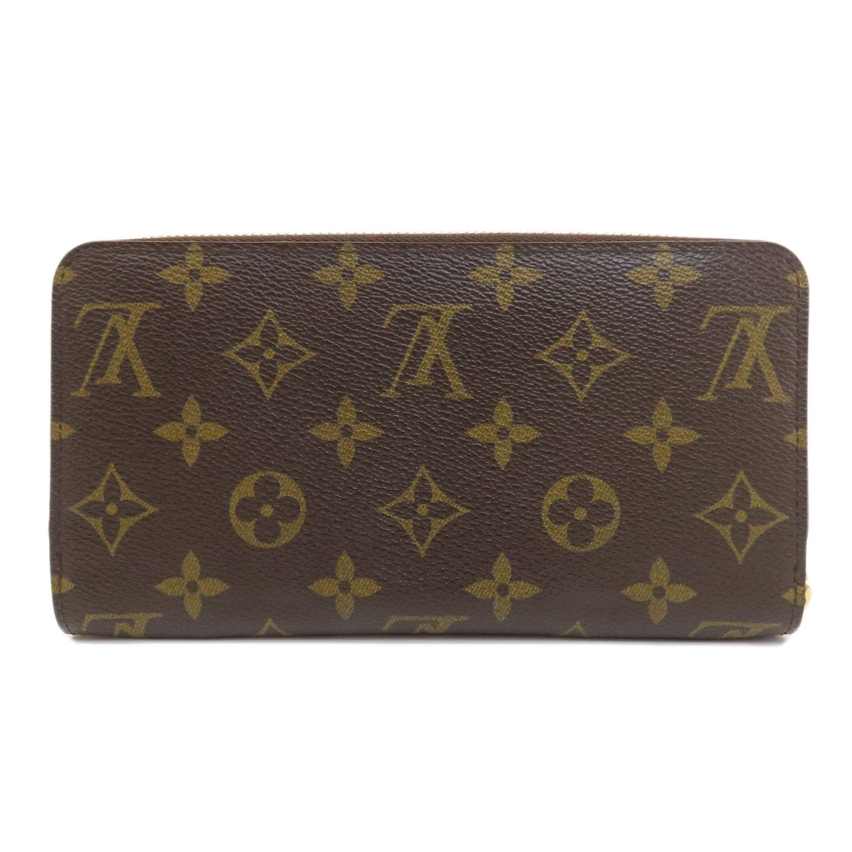 LOUIS VUITTON Long Wallet Purse M60017 Monogram canvas Brown Zippy Wallet Old Monogram Women Used Authentic