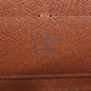 LOUIS VUITTON Long Wallet Purse M60017 Monogram canvas Brown Zippy Wallet Old Monogram Women Used Authentic