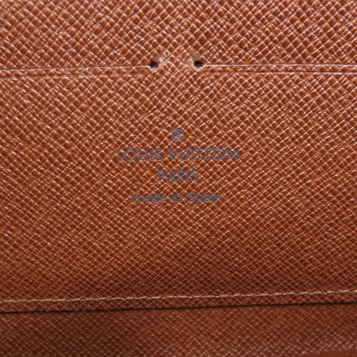 LOUIS VUITTON Long Wallet Purse M60017 Monogram canvas Brown Zippy Wallet Old Monogram Women Used Authentic