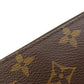 LOUIS VUITTON Long Wallet Purse M41616 Monogram canvas Brown Zippy Wallet Monog Lamb Women Used Authentic