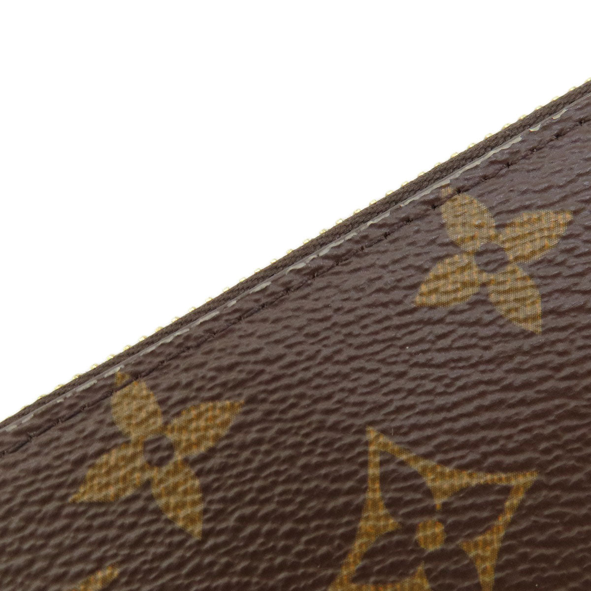 LOUIS VUITTON Long Wallet Purse M41616 Monogram canvas Brown Zippy Wallet Monog Lamb Women Used Authentic