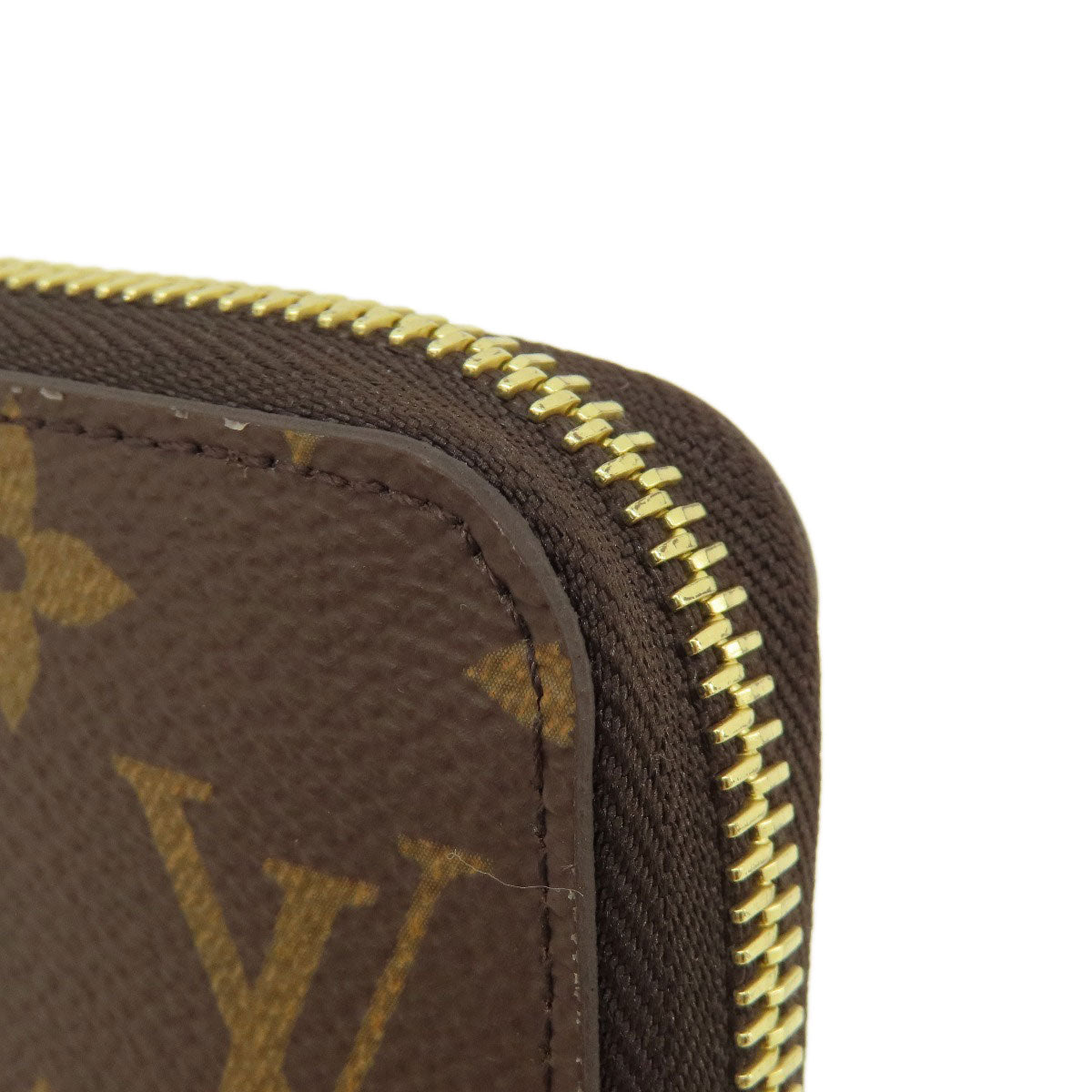 LOUIS VUITTON Long Wallet Purse M41616 Monogram canvas Brown Zippy Wallet Monog Lamb Women Used Authentic