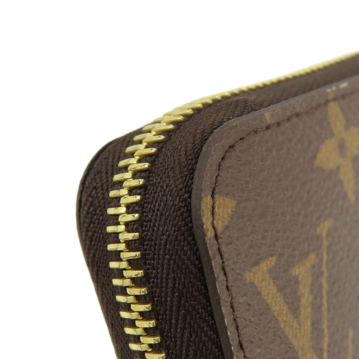 LOUIS VUITTON Long Wallet Purse M41616 Monogram canvas Brown Zippy Wallet Monog Lamb Women Used Authentic