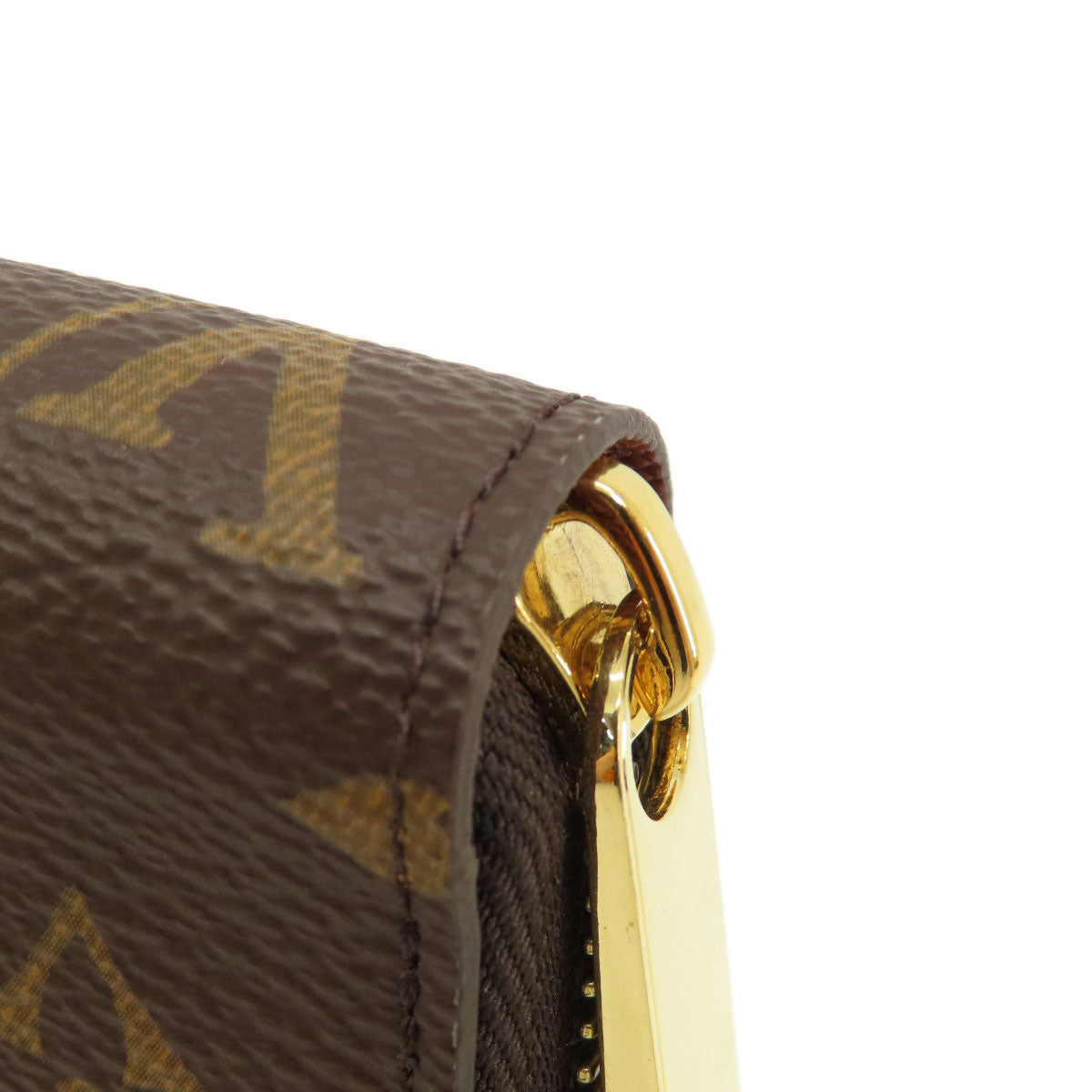 LOUIS VUITTON Long Wallet Purse M41616 Monogram canvas Brown Zippy Wallet Monog Lamb Women Used Authentic