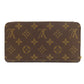 LOUIS VUITTON Long Wallet Purse M41616 Monogram canvas Brown Zippy Wallet Monog Lamb Women Used Authentic