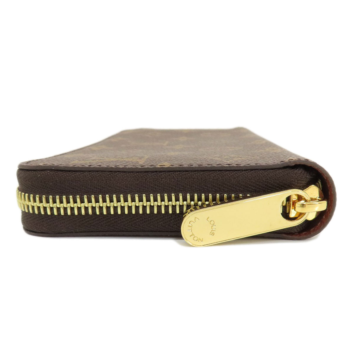 LOUIS VUITTON Long Wallet Purse M41616 Monogram canvas Brown Zippy Wallet Monog Lamb Women Used Authentic