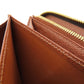 LOUIS VUITTON Long Wallet Purse M41616 Monogram canvas Brown Zippy Wallet Monog Lamb Women Used Authentic