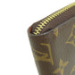 LOUIS VUITTON Long Wallet Purse M42616 Monogram canvas Brown Zippy Wallet Monog Lamb Women Used Authentic