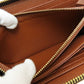 LOUIS VUITTON Long Wallet Purse M42616 Monogram canvas Brown Zippy Wallet Monog Lamb Women Used Authentic