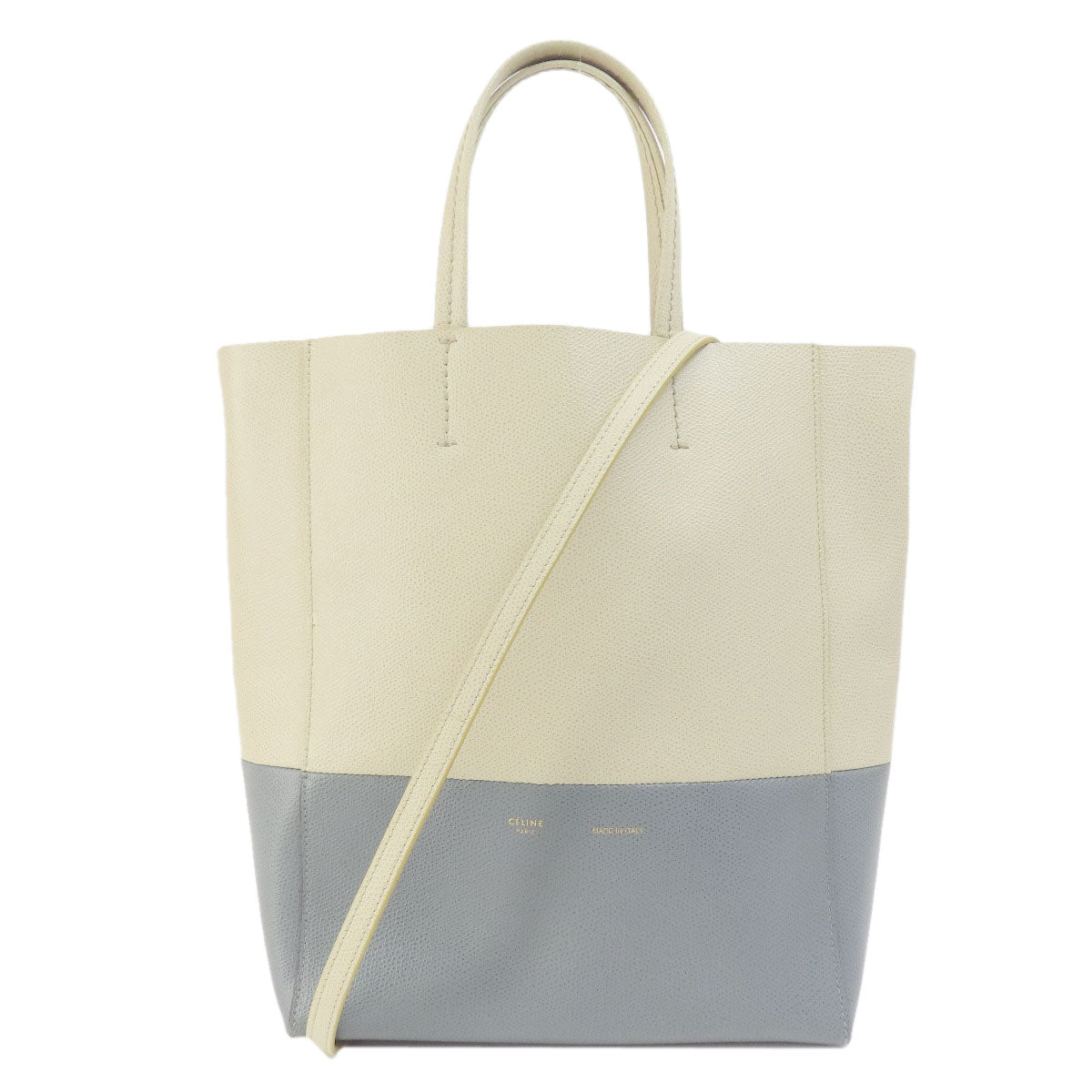 CELINE Handbag leather beige Bar Tikal Kaba Small 2WAY Women Used Authentic