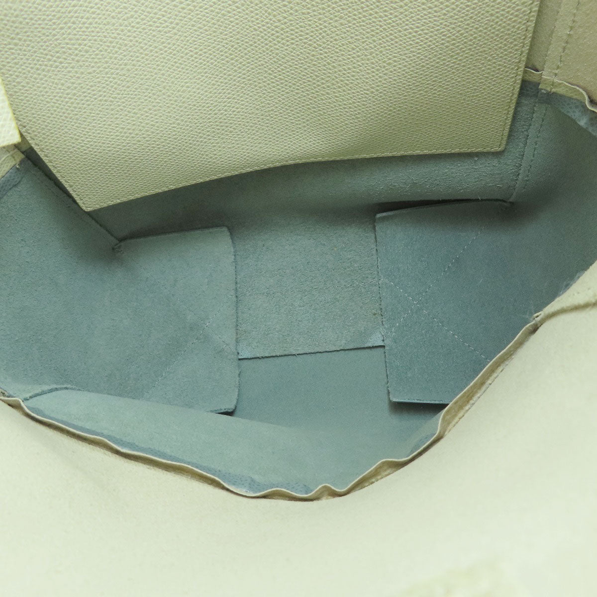 CELINE Handbag leather beige Bar Tikal Kaba Small 2WAY Women Used Authentic