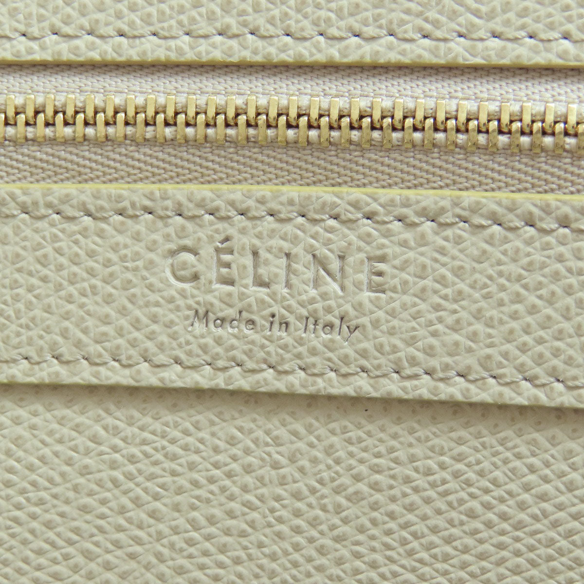 CELINE Handbag leather beige Bar Tikal Kaba Small 2WAY Women Used Authentic