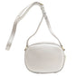 CELINE Shoulder Bag leather Silver Long shoulder Women Used Authentic