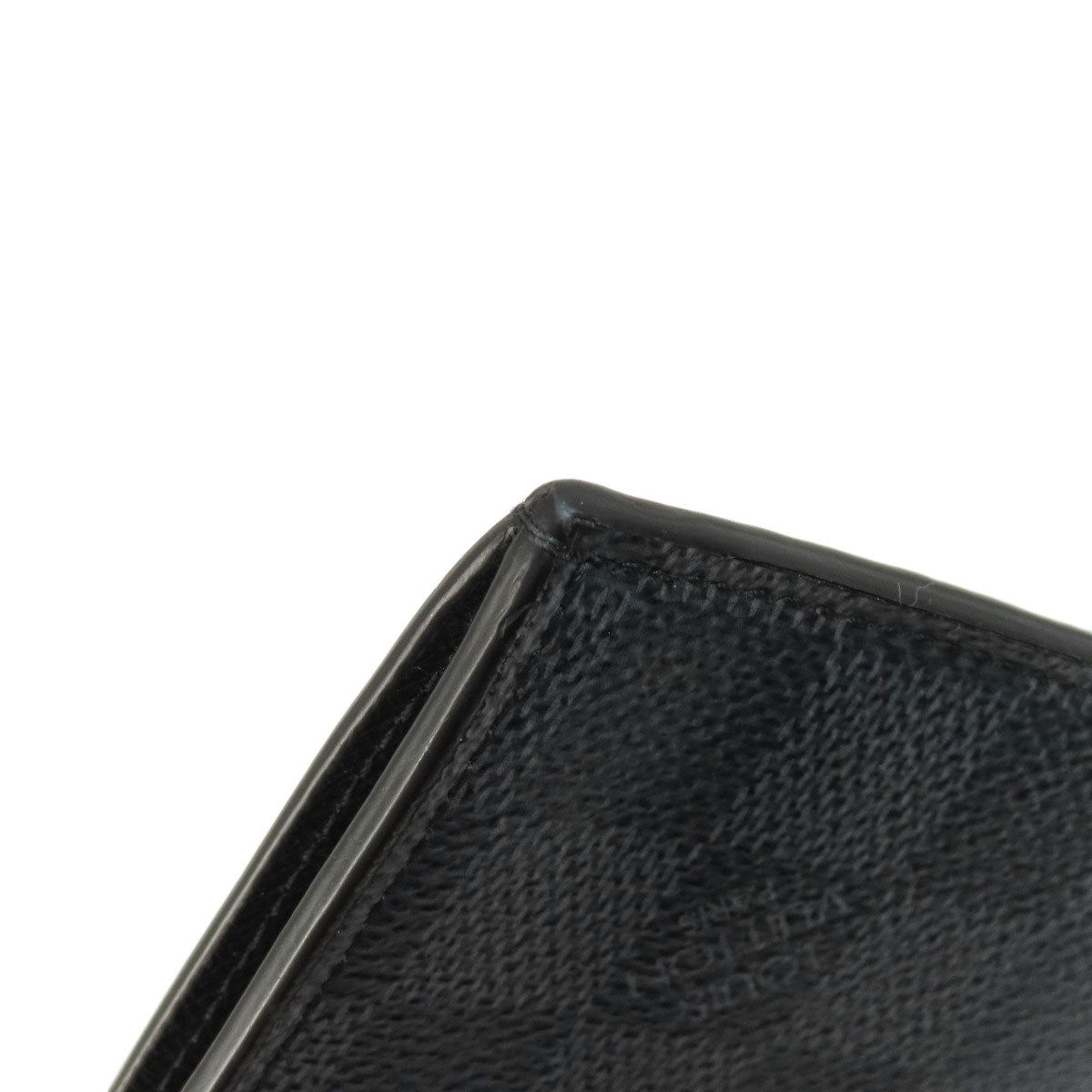 LOUIS VUITTON Coin case N64038 Damier canvas black Coin Card Holder Damier Graphite mens Used Authentic