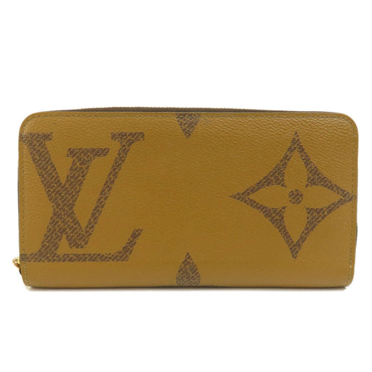 LOUIS VUITTON Long Wallet Purse M69353 Giant monogram canvas Brown Zippy Wallet Monogram Reverse Women Used Authentic
