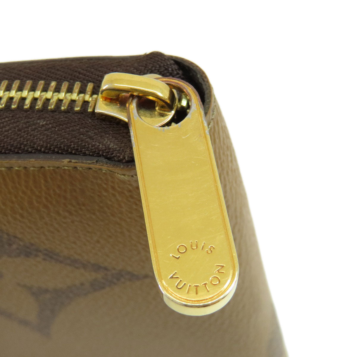LOUIS VUITTON Long Wallet Purse M69353 Giant monogram canvas Brown Zippy Wallet Monogram Reverse Women Used Authentic