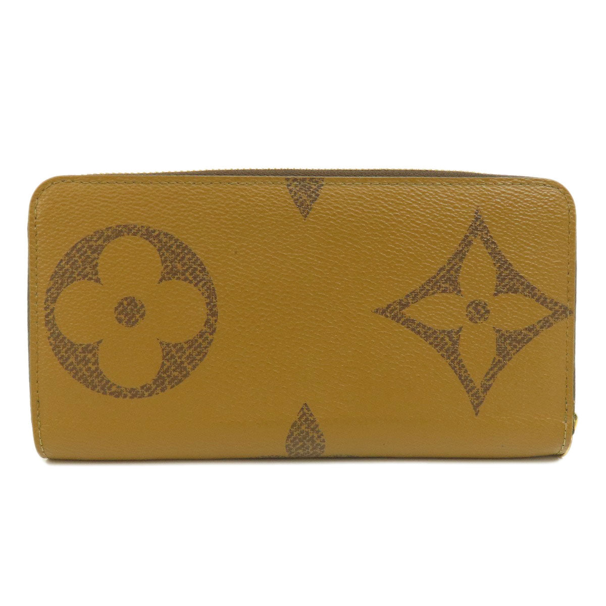 LOUIS VUITTON Long Wallet Purse M69353 Giant monogram canvas Brown Zippy Wallet Monogram Reverse Women Used Authentic