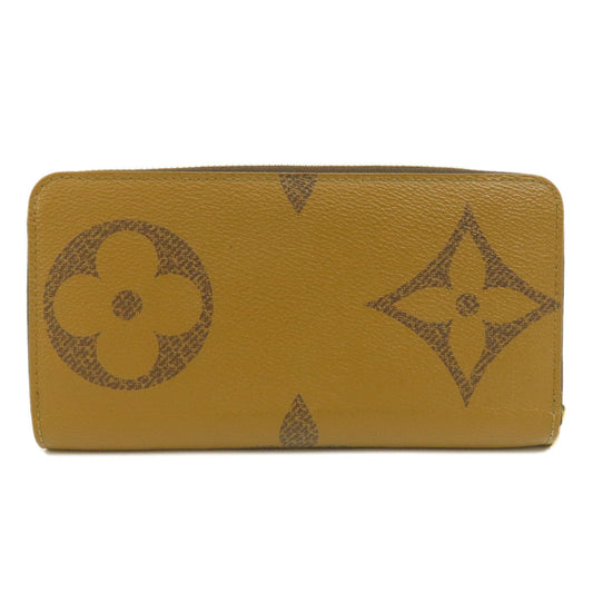 LOUIS VUITTON Long Wallet Purse M69353 Giant monogram canvas Brown Zippy Wallet Monogram Reverse Women Used Authentic