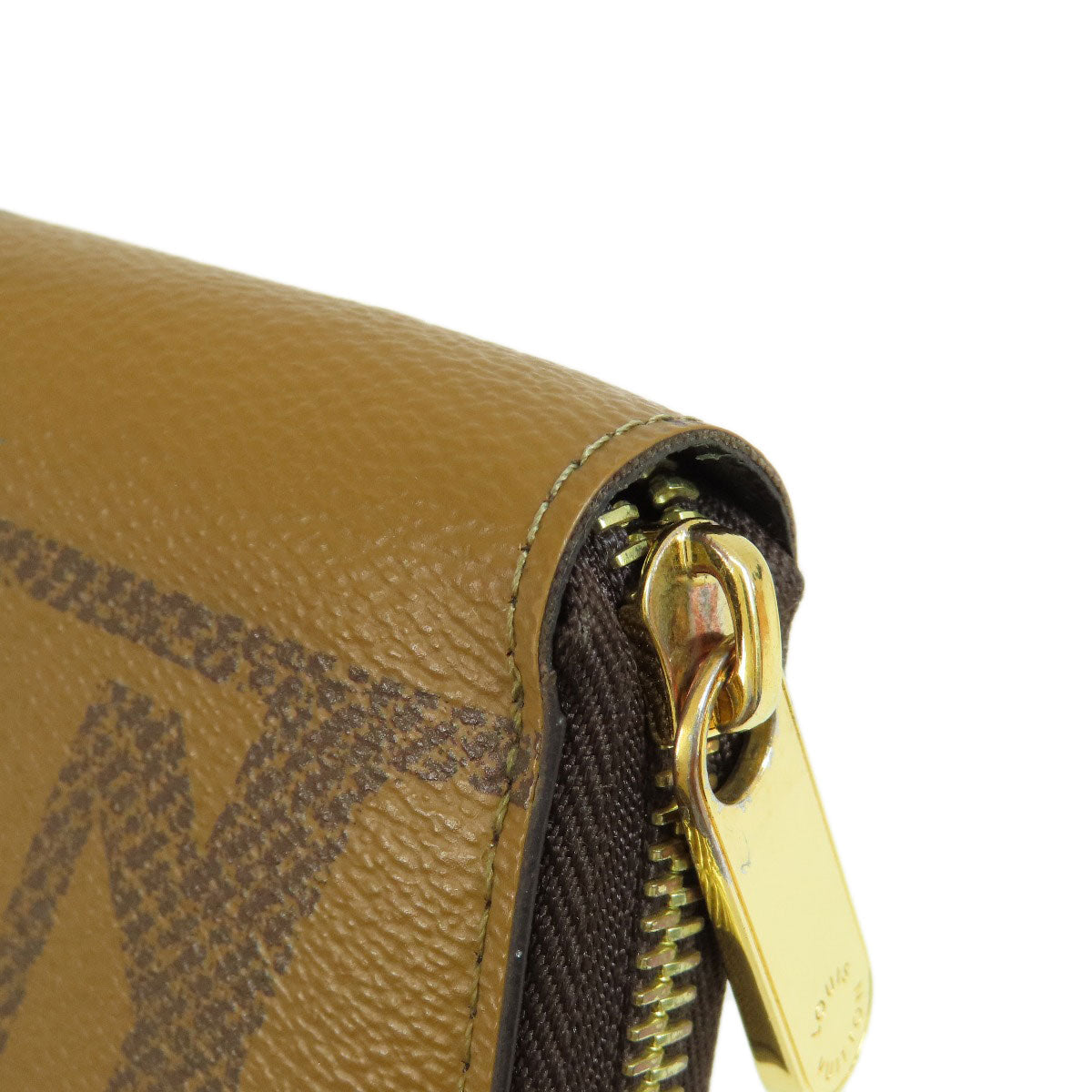LOUIS VUITTON Long Wallet Purse M69353 Giant monogram canvas Brown Zippy Wallet Monogram Reverse Women Used Authentic