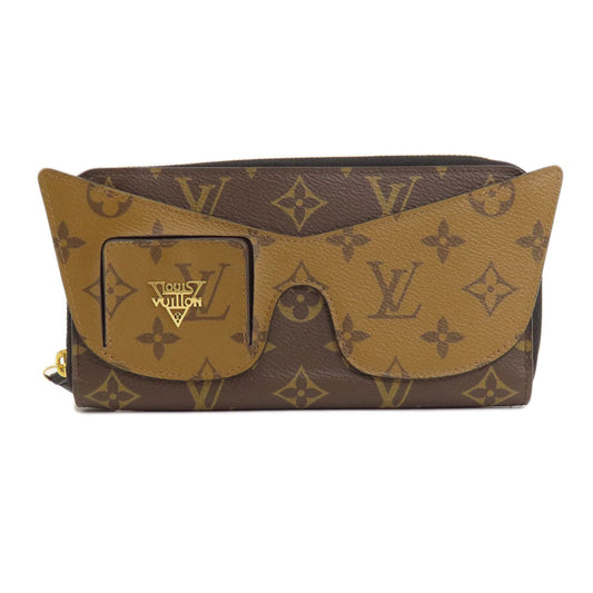 LOUIS VUITTON Long Wallet Purse M68796 Monogram reverse Brown Zippy Wallet Monogram Reverse Shady Women Used Authentic