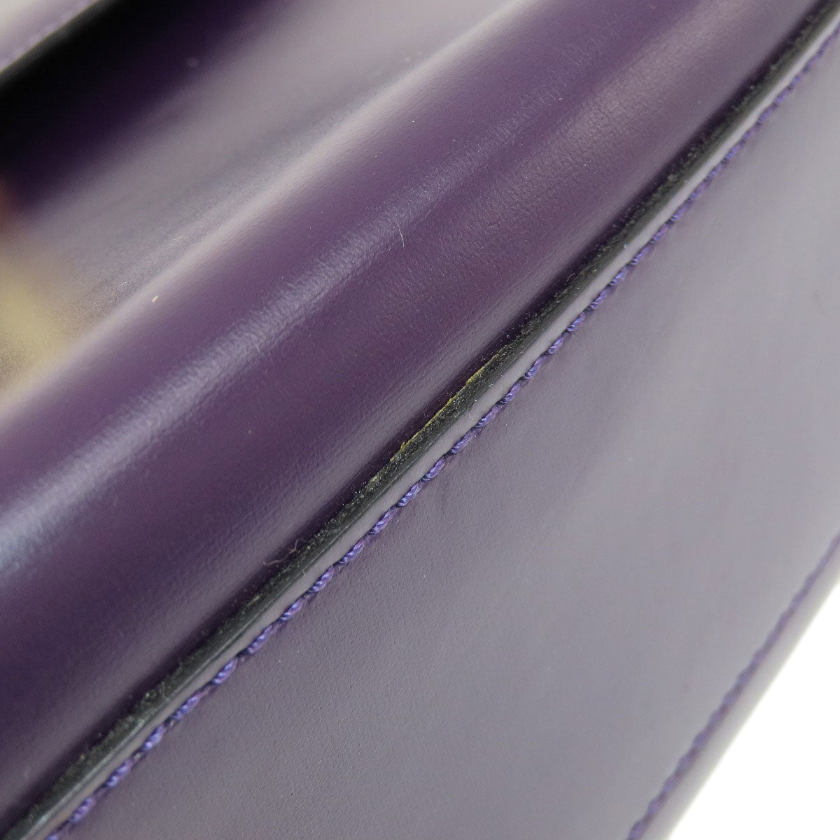 CELINE Handbag leather purple Star ball Women Used Authentic