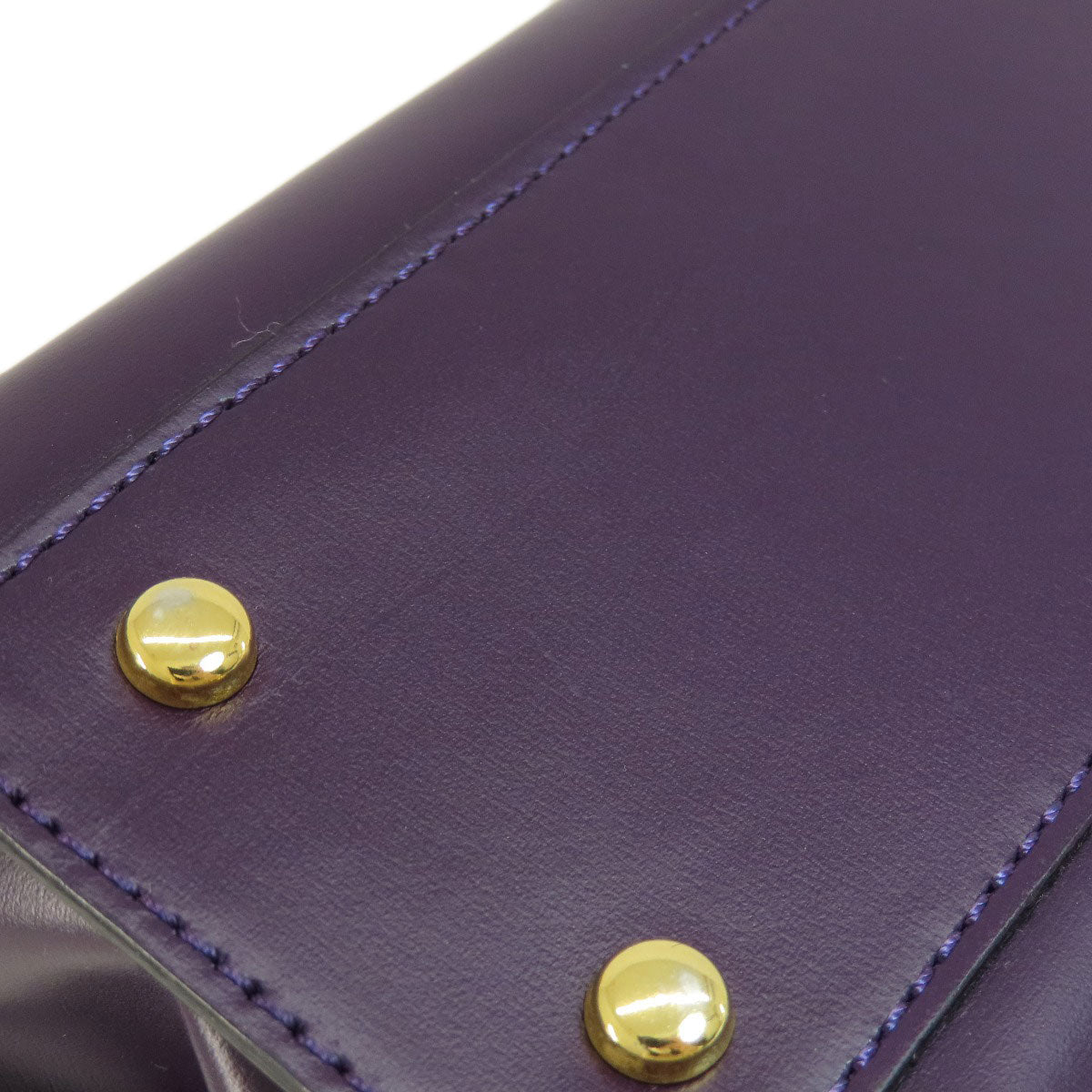 CELINE Handbag leather purple Star ball Women Used Authentic