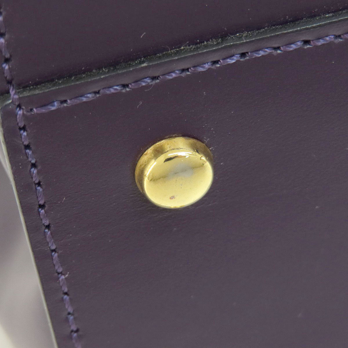 CELINE Handbag leather purple Star ball Women Used Authentic