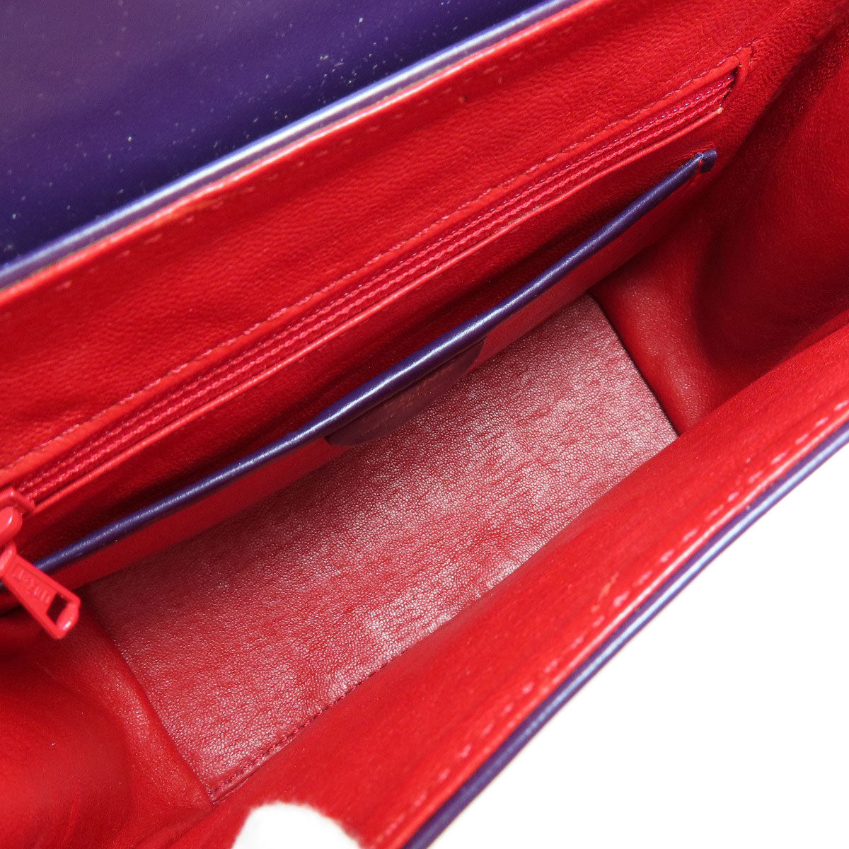 CELINE Handbag leather purple Star ball Women Used Authentic