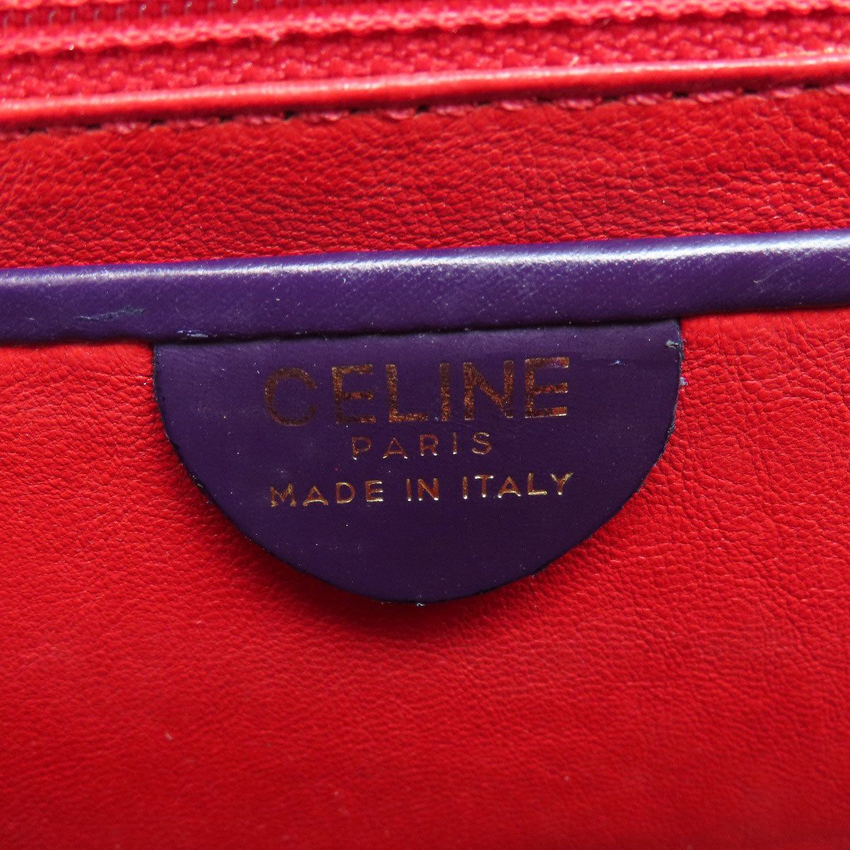 CELINE Handbag leather purple Star ball Women Used Authentic