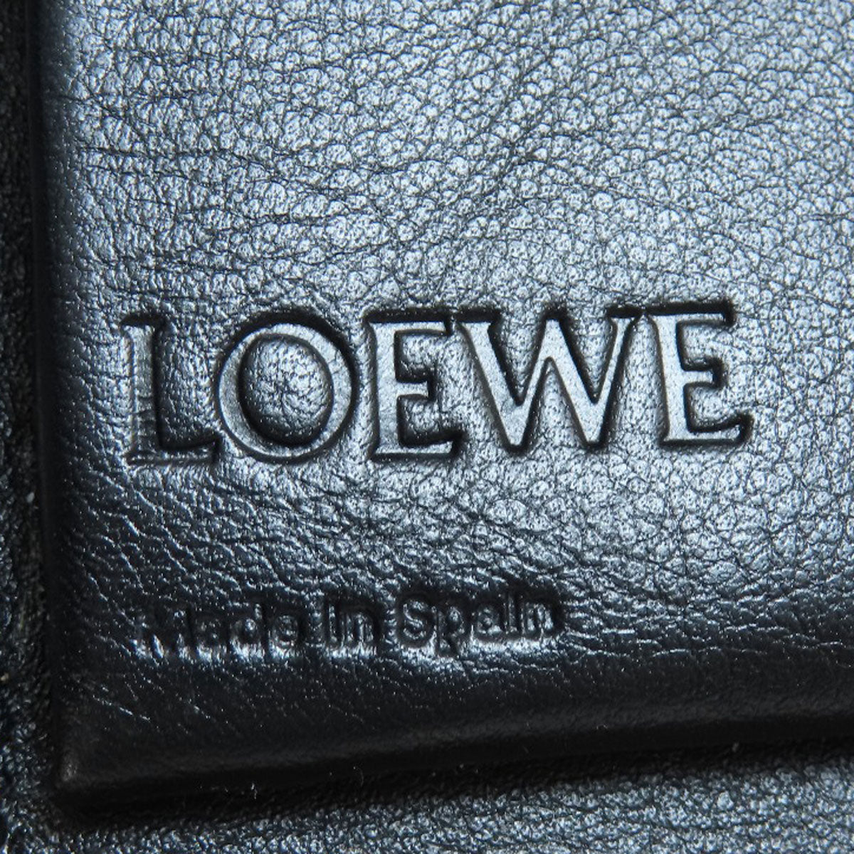 LOEWE Bifold Wallet leather Brown puzzle Women Used Authentic