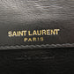 SAINT LAURENT Coin case Calfskin black Logo motif Women Used Authentic