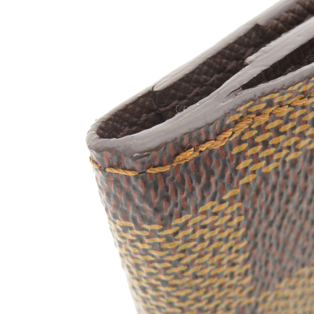 LOUIS VUITTON Coin case N62925 Damier canvas Brown Ludlow Damier Ebene Women Used Authentic