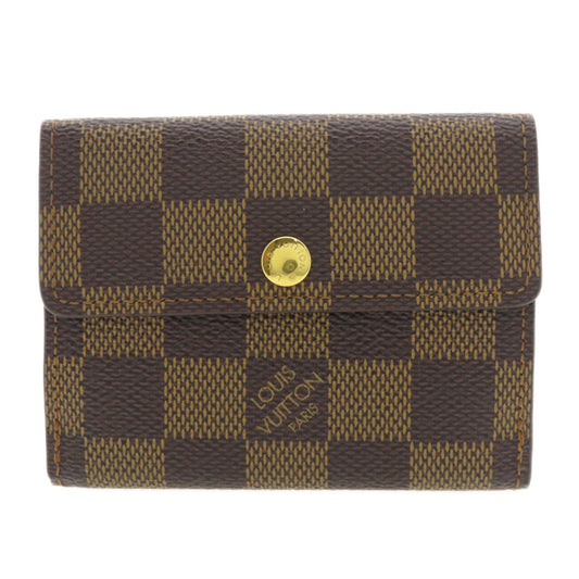 LOUIS VUITTON Coin case N62925 Damier canvas Brown Ludlow Damier Ebene Women Used Authentic
