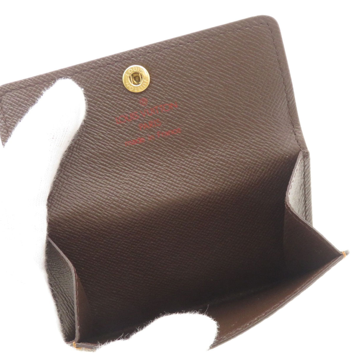 LOUIS VUITTON Coin case N62925 Damier canvas Brown Ludlow Damier Ebene Women Used Authentic