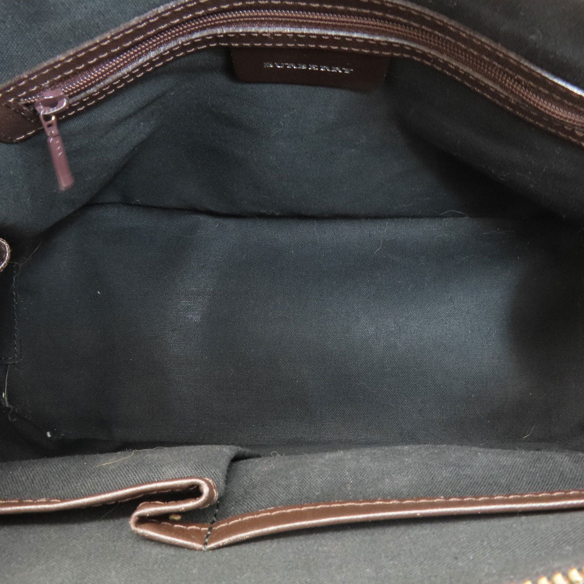 BURBERRY Handbag Canvas, Leather Brown Nova Check Women Used Authentic