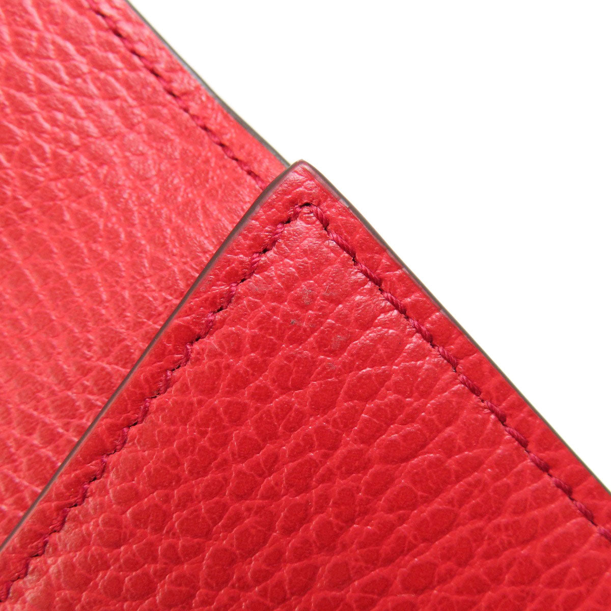 GUCCI Bifold Wallet 449405 leather Red Interlocking G outlet Women Used Authentic